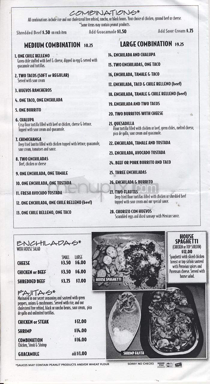 La Hacienda - Portland, OR menu_pic