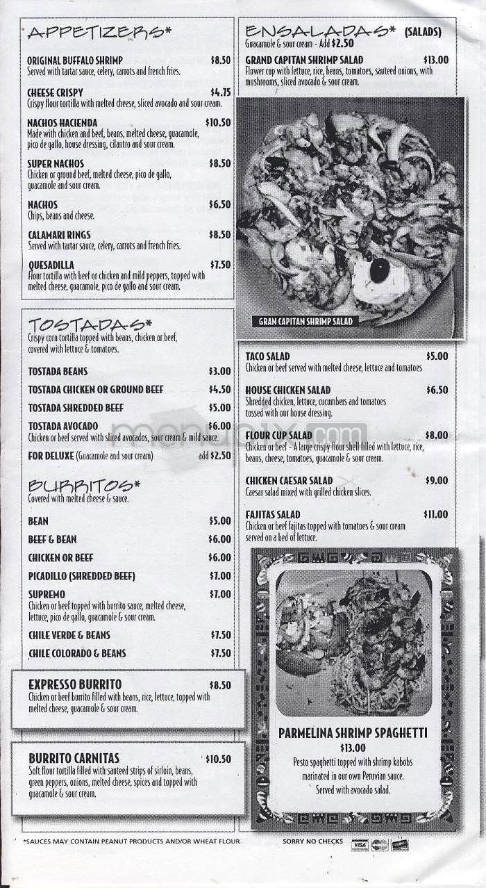 La Hacienda - Portland, OR menu_pic