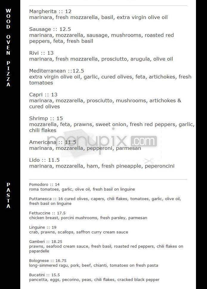 La Prima Trattoria - Portland, OR menu_pic