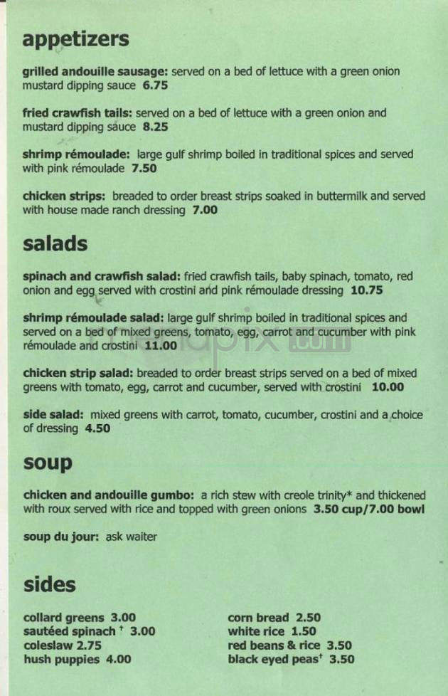 Lagniappe - Portland, OR menu_pic