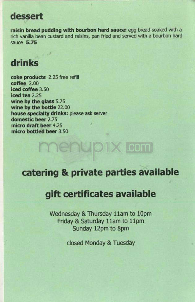 Lagniappe - Portland, OR menu_pic
