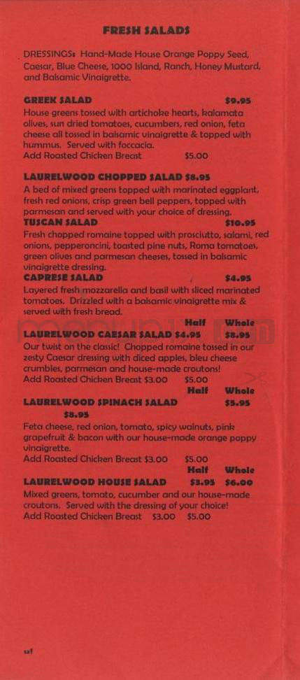 Laurelwood Pizza Company - Portland, OR menu_pic