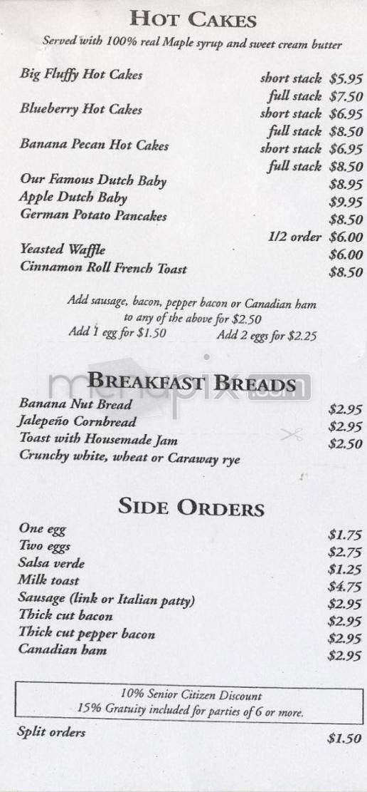 Lorn & Dottie's Luncheonette - Portland, OR menu_pic