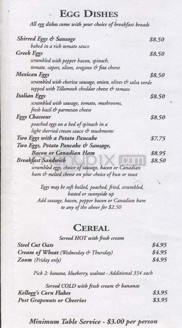 Lorn & Dottie's Luncheonette - Portland, OR menu_pic