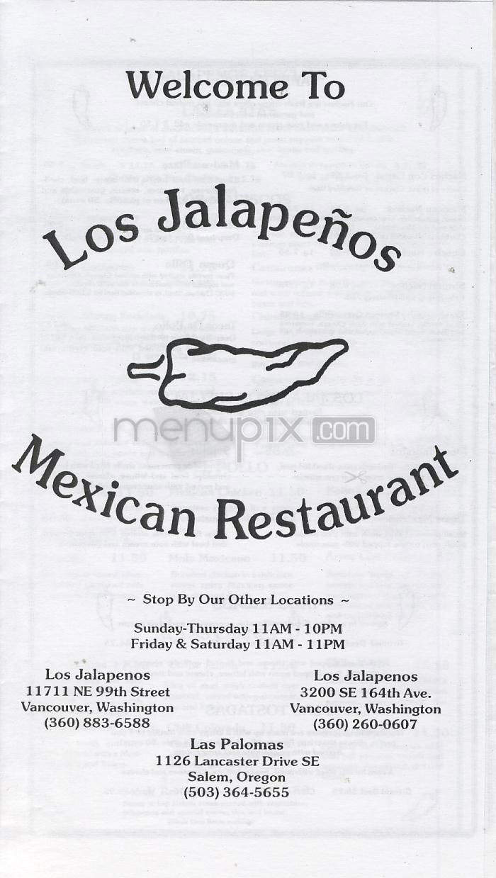 Los Jalapeno's - Vancouver, WA menu_pic