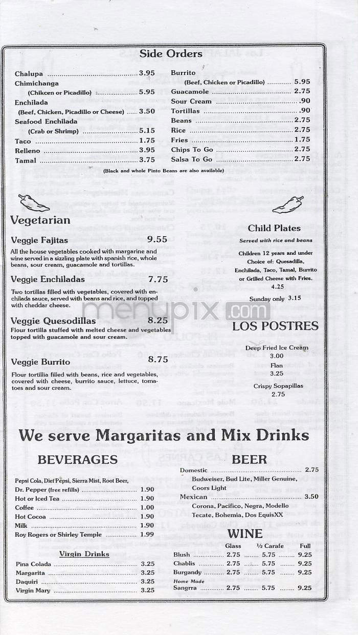 Los Jalapeno's - Vancouver, WA menu_pic