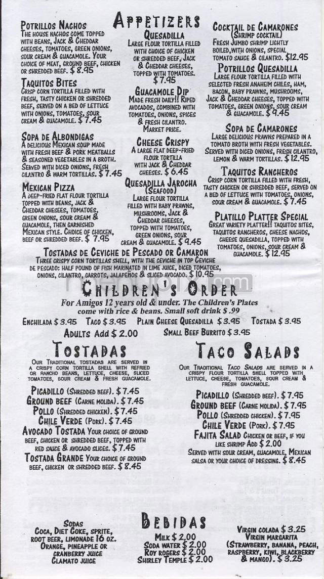 Los Potrillos - Philadelphia, PA menu_pic