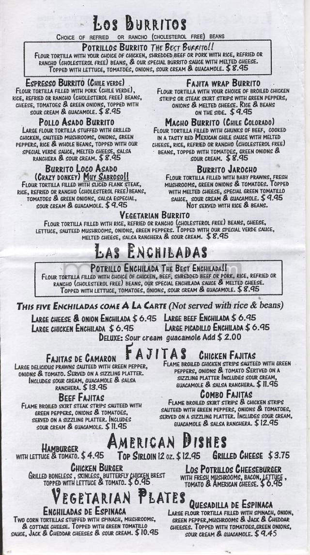 Los Potrillos - Philadelphia, PA menu_pic