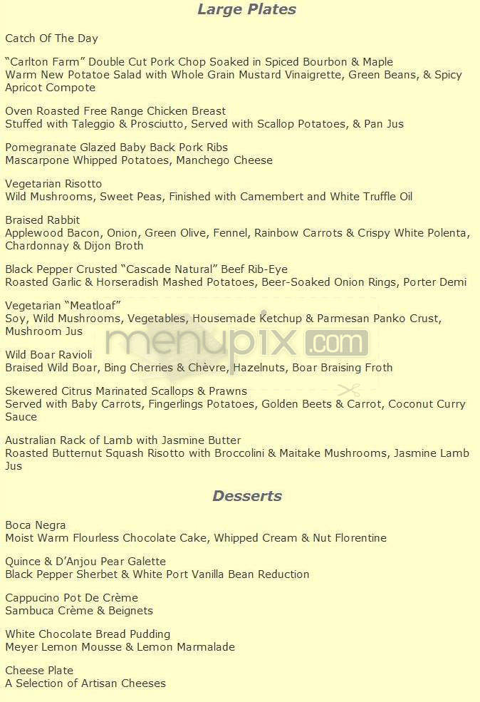 Lucy's Table - Portland, OR menu_pic