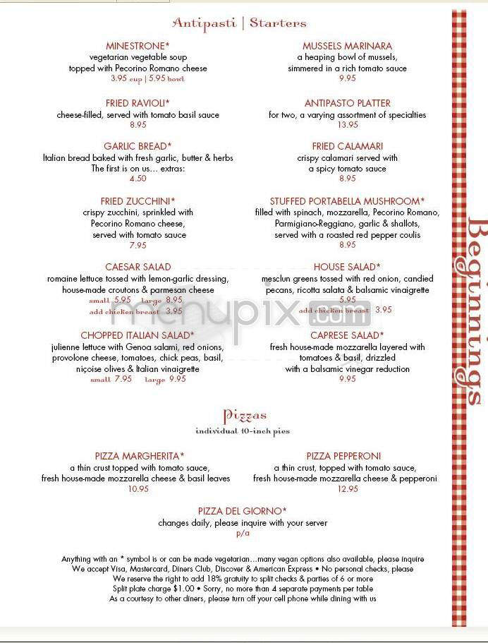Mama Mia Trattoria - Portland, OR menu_pic
