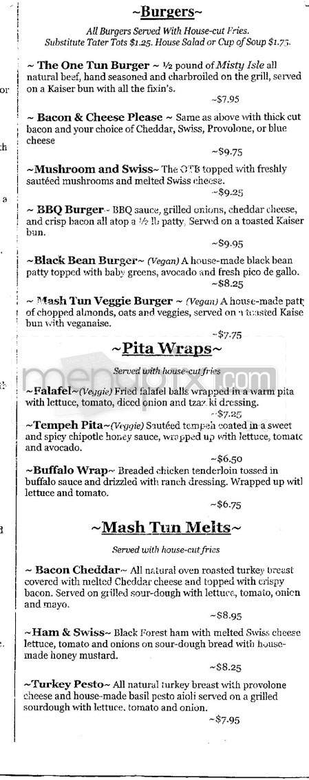 Mash Tun - Portland, OR menu_pic