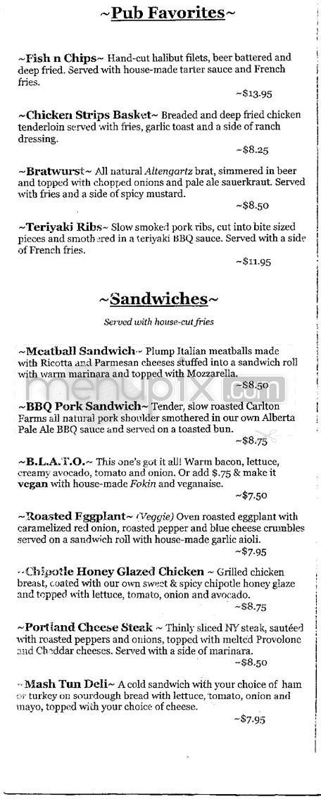Mash Tun - Portland, OR menu_pic
