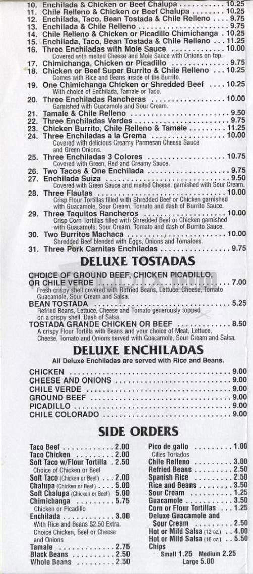 Mazatlan Mexican Restaurant - Portland, OR menu_pic