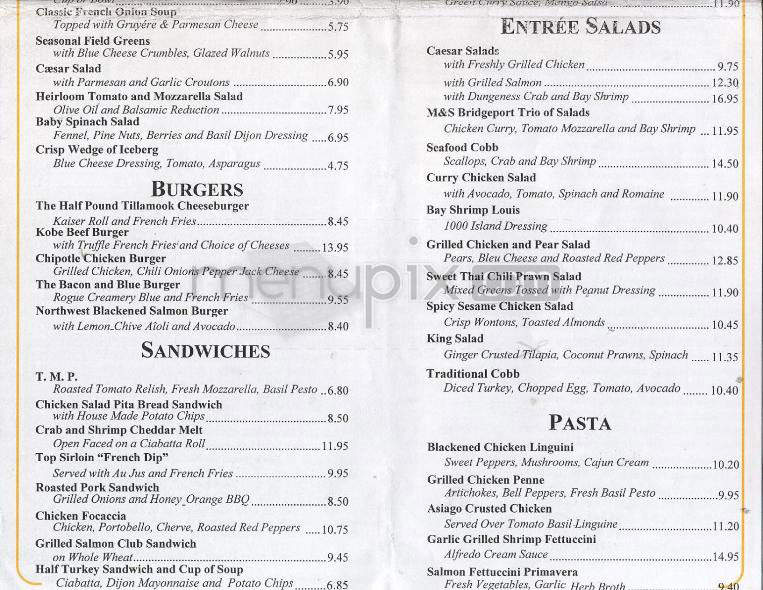 McCormick & Schmick's Grill - Portland, OR menu_pic