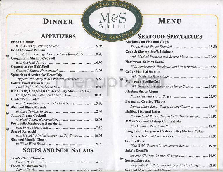 McCormick & Schmick's Grill - Portland, OR menu_pic