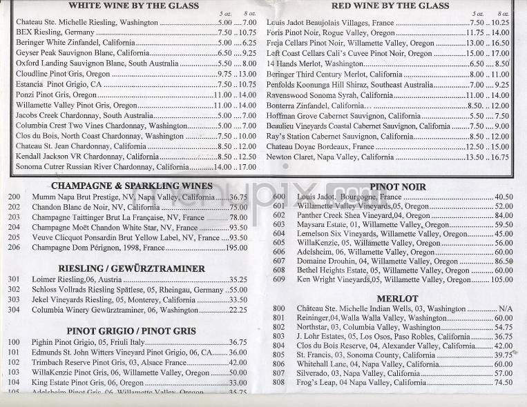 McCormick & Schmick's Grill - Portland, OR menu_pic