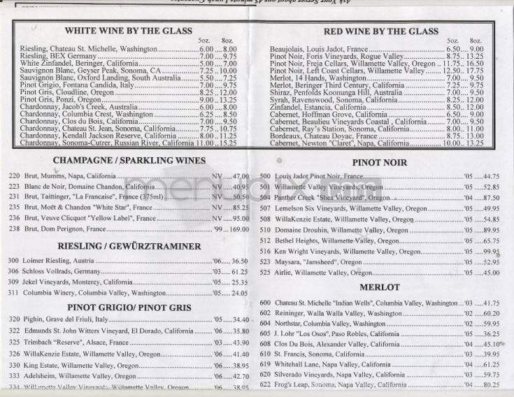 McCormick & Schmick's Harborside - Portland, OR menu_pic
