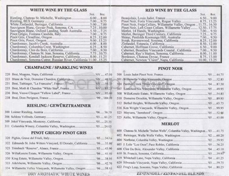 McCormick & Schmick's Harborside - Portland, OR menu_pic