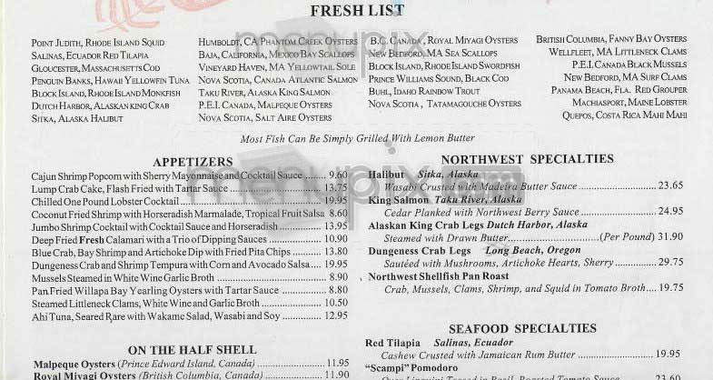 McCormick & Schmick's - Portland, OR menu_pic