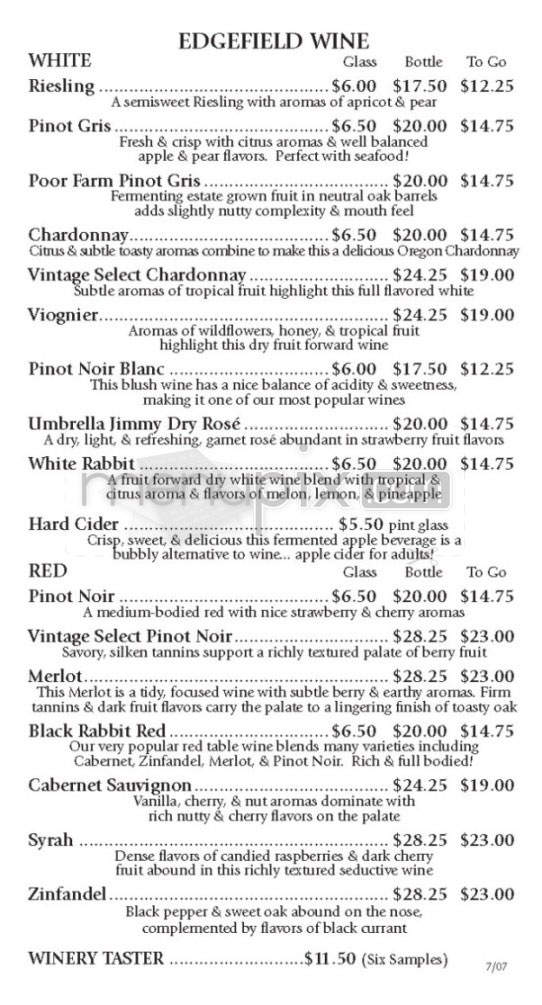 McMenamins Pub - Portland, OR menu_pic