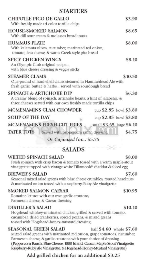 McMenamins On The Columbia - Vancouver, WA menu_pic