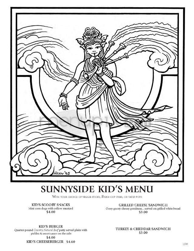 McMenamins Sunnyside - Portland, OR menu_pic