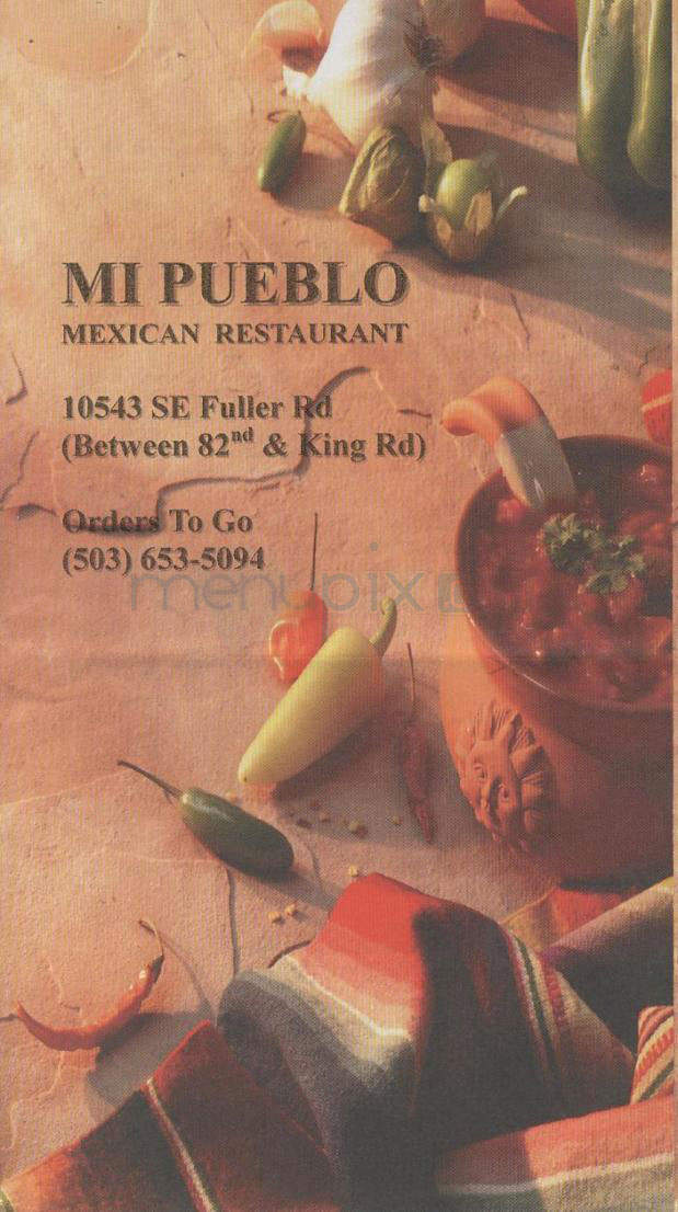 Mi Pueblo Mexican Restaurante - Portland, OR menu_pic
