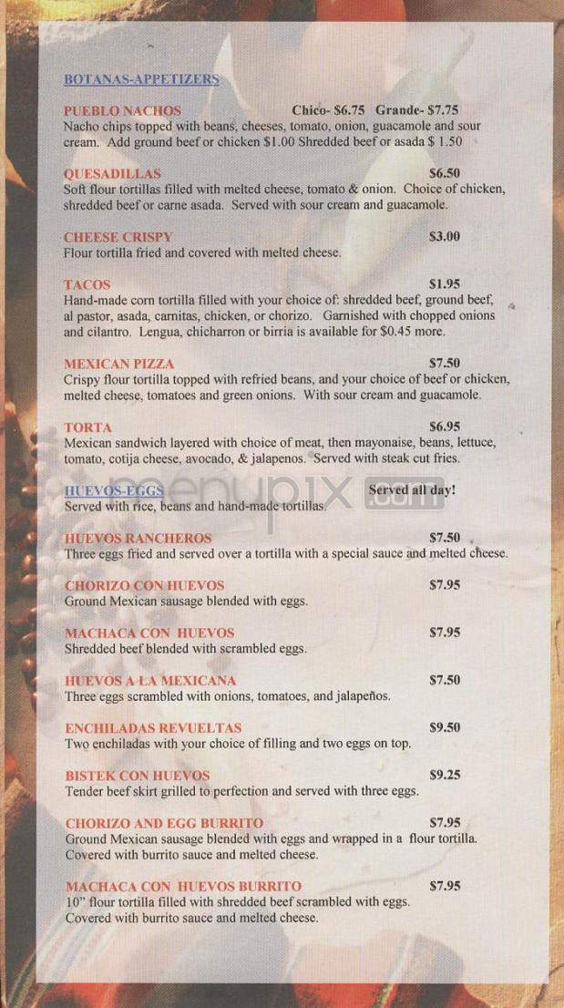 Mi Pueblo Mexican Restaurante - Portland, OR menu_pic