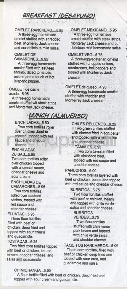 Michoacan Mexican Restaurant - Portland, OR menu_pic