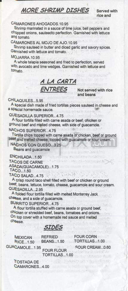 Michoacan Mexican Restaurant - Portland, OR menu_pic