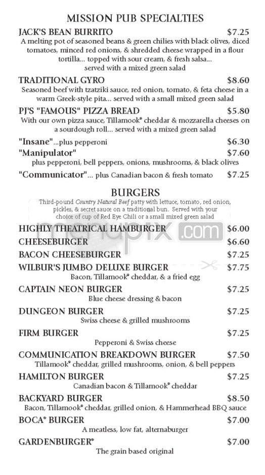 Mission Theatre & Pub - Portland, OR menu_pic