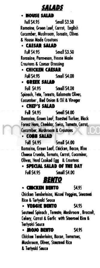 MoJo Cafe and Drive Thru - Portland, OR menu_pic
