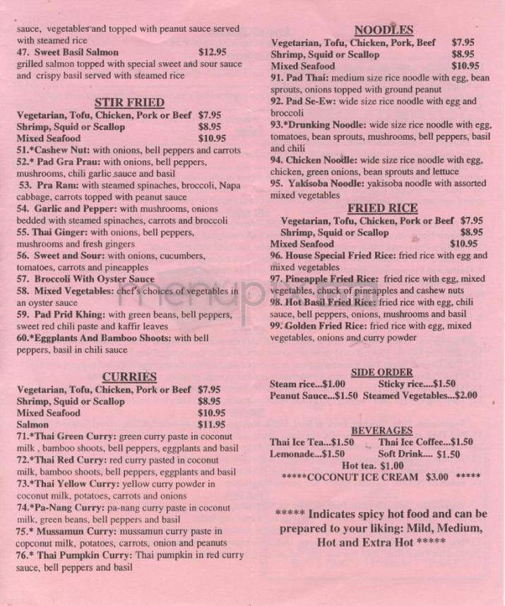 Monsoon Thai Cuisine - Portland, OR menu_pic