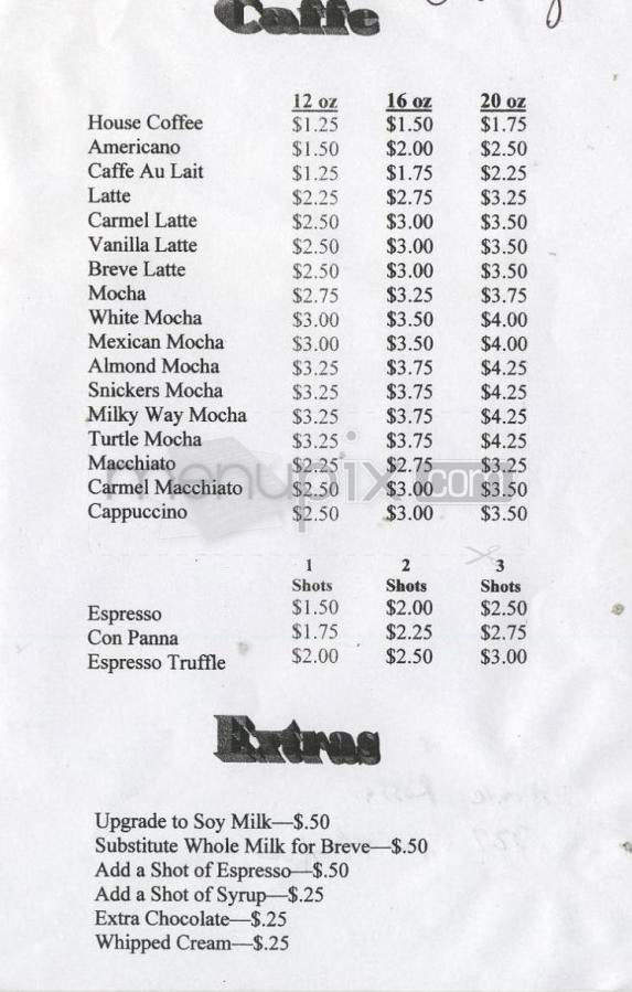 Monte Rossa Cafe - Portland, OR menu_pic