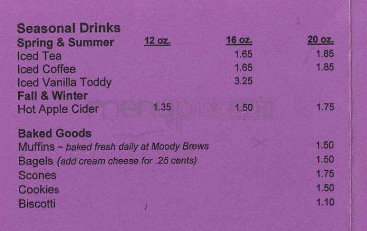 Moody Brews - Vancouver, WA menu_pic
