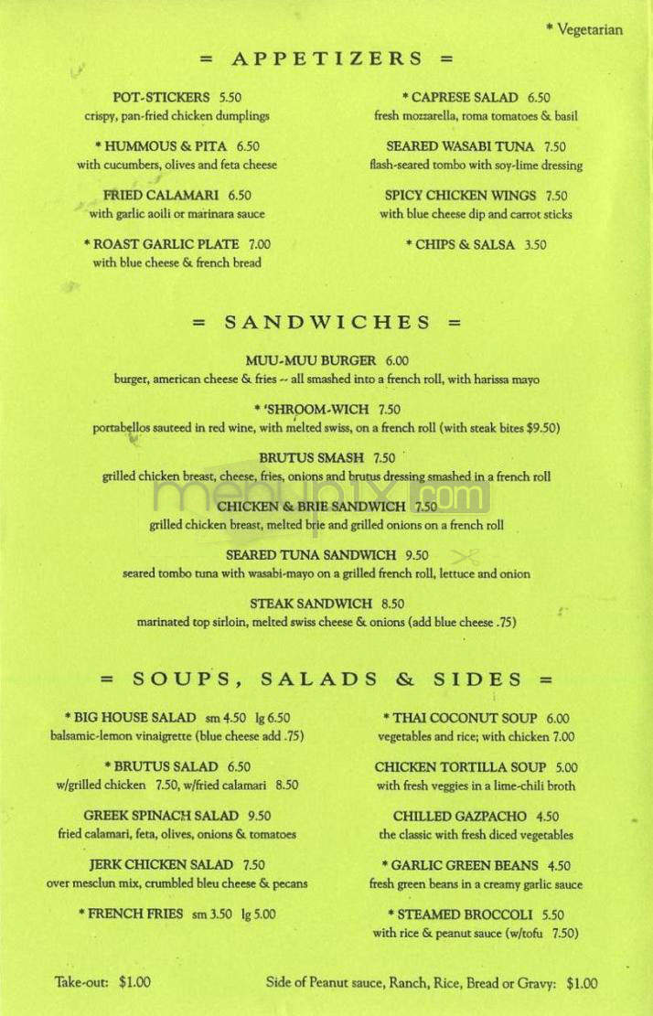 Muu-Muu's Restaurant & Bar - Portland, OR menu_pic