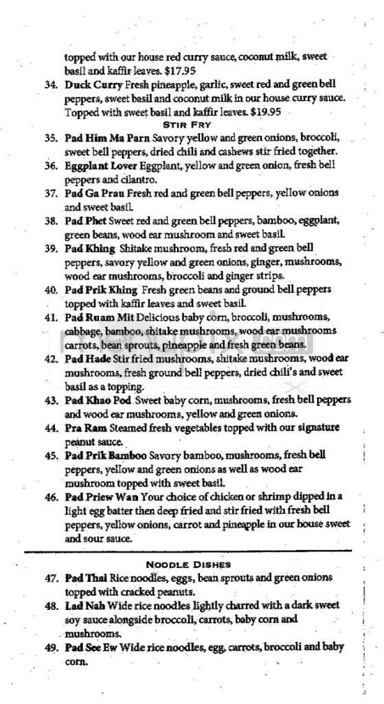 My Thai Bistro - Portland, OR menu_pic