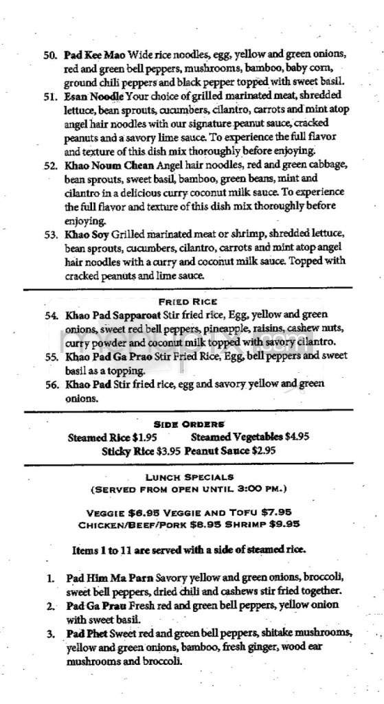 My Thai Bistro - Portland, OR menu_pic
