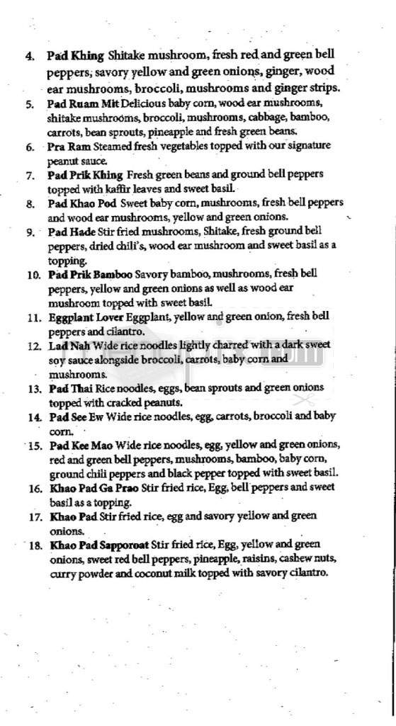 My Thai Bistro - Portland, OR menu_pic