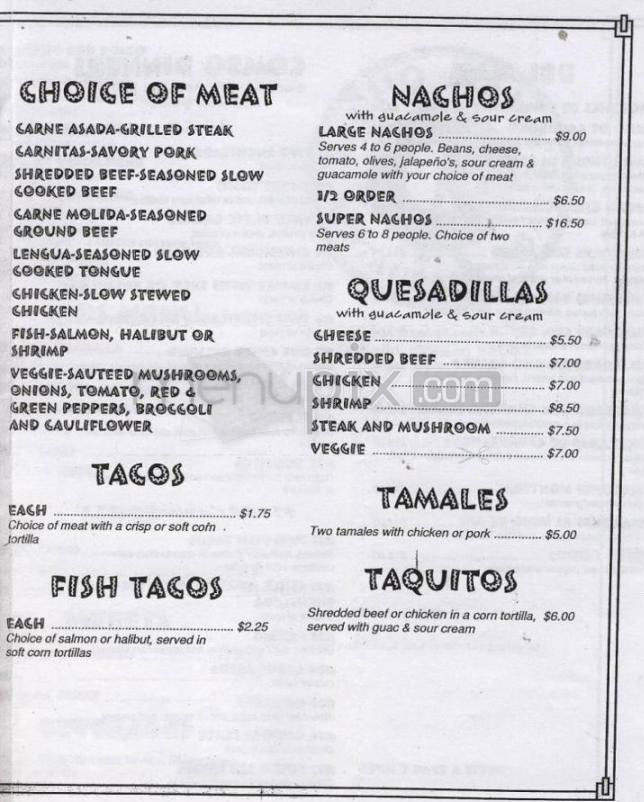 Nacho Mama's - Tualatin, OR menu_pic