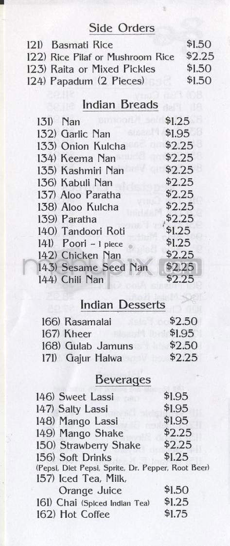 Namaste Indian Cuisine - Vancouver, WA menu_pic