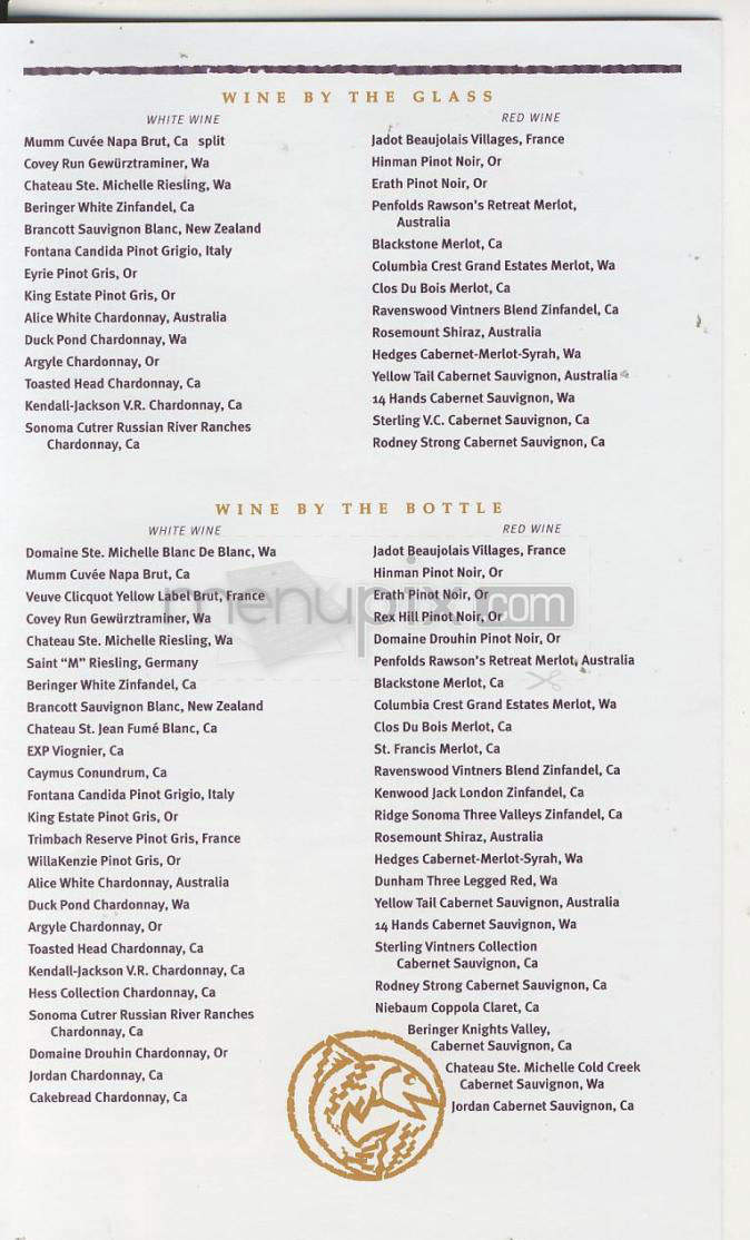 Newport Seafood Grill - Portland, OR menu_pic
