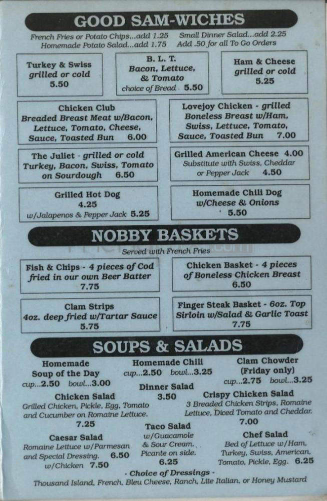Nob Hill Bar & Grill - Portland, OR menu_pic