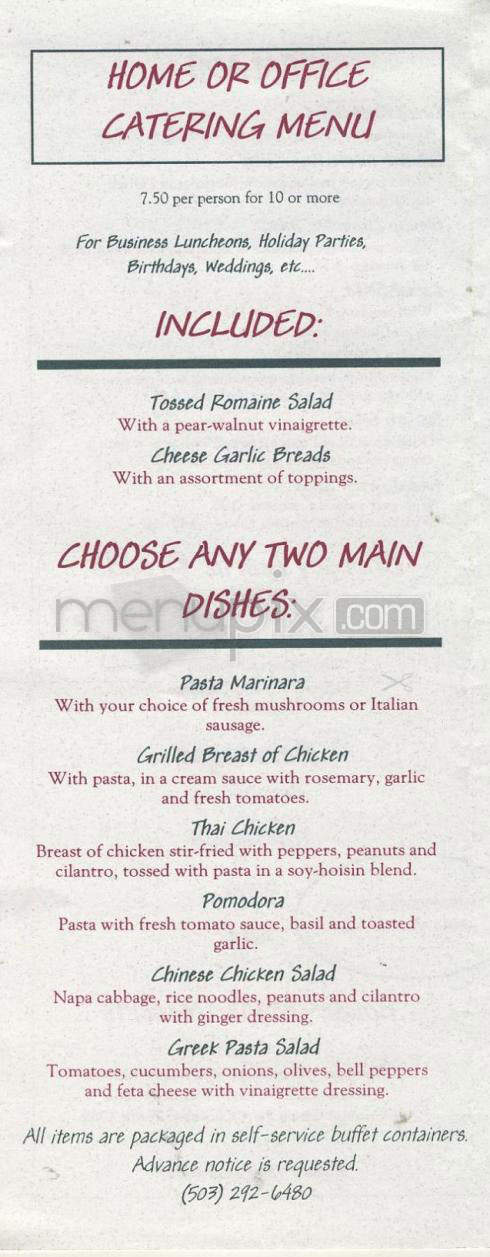 Noodles Restaurant - Portland, OR menu_pic