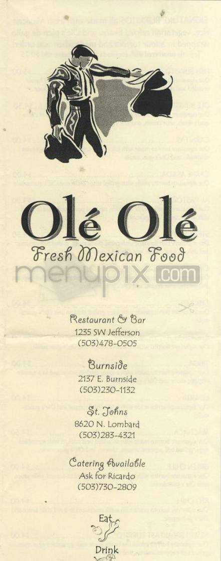 Ol Ol - Portland, OR menu_pic