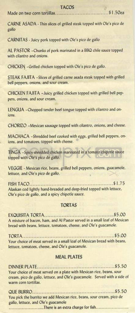Ol Ol - Portland, OR menu_pic
