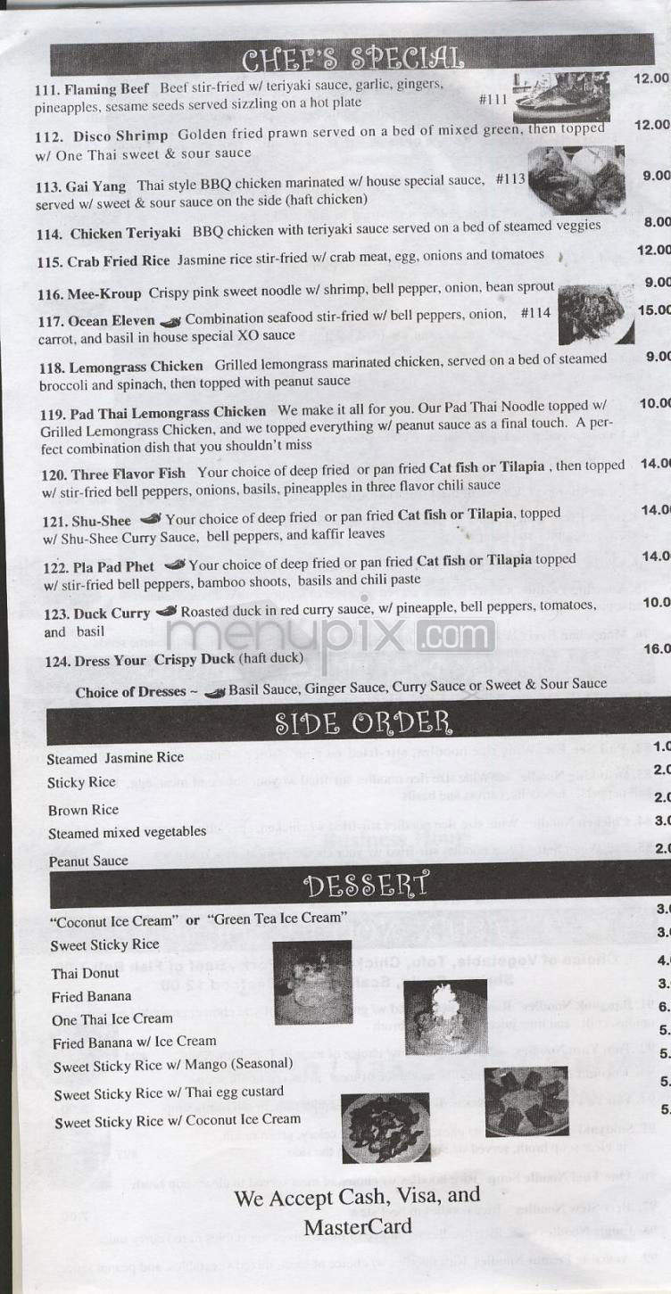 One Thai - Portland, OR menu_pic