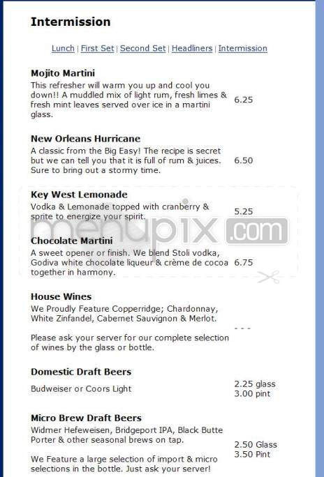 Out of the Blues - Tigard, OR menu_pic