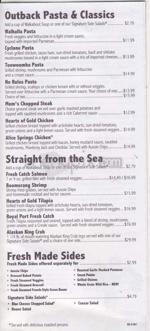 /380100073/Outback-Steakhouse-Menu-Towson-MD - Towson, MD