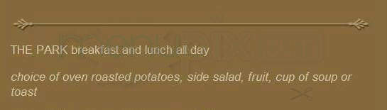Park Bistro - Portland, OR menu_pic